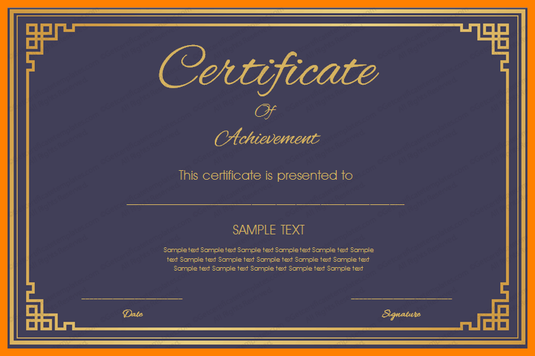 certificate for competition